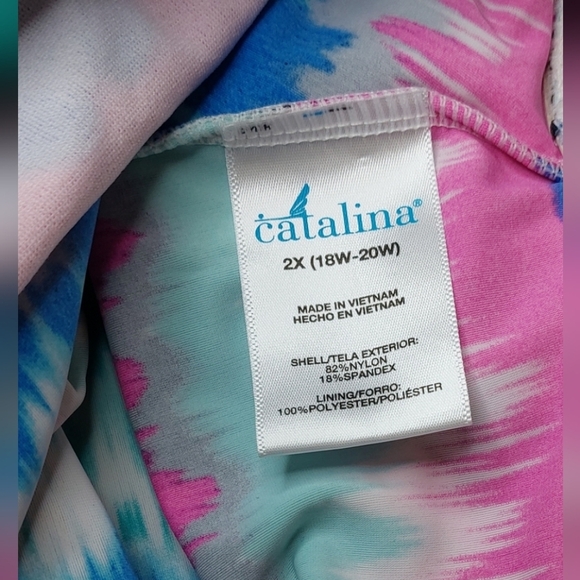 Catalina Colorful Tankini Top Size 2X Summer Swimwear Resort Beach Swimsuit Boho - Picture 6 of 9